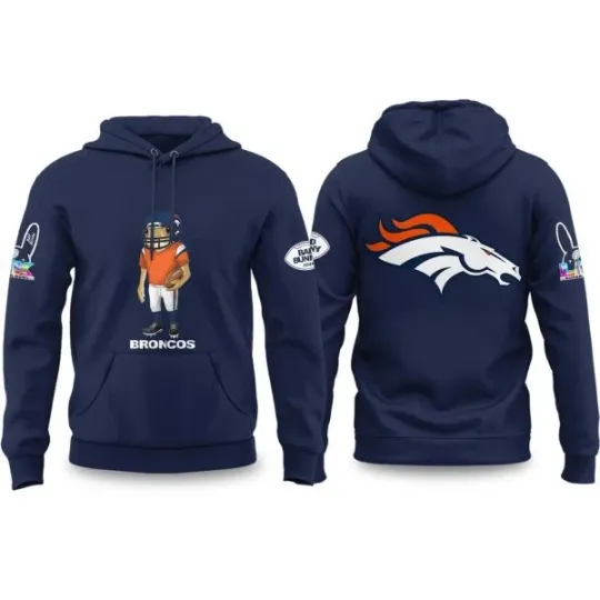 Discover Broncoss x Bunny 2026 Super B.owl Concho Football Hoodie