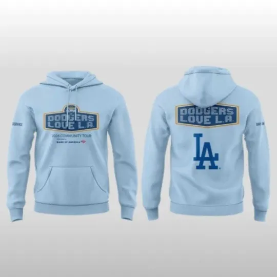 Angeles Dodgerss Love Community Tour 2026 One Team Hoodie Shirt