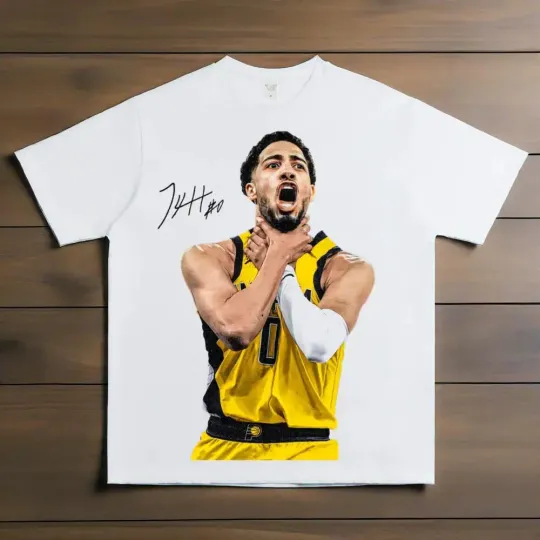 Haliburton Portrait Printed Short-sleeved T-shirt Summer Cotton Round Neck Tee Men Women Casual Loose Vintage Y2K Tee Tops