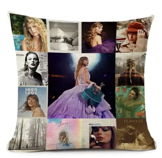 Discover Swift Album Pillow, taylor version, Swift CD, Pattern collage, Eras Tour