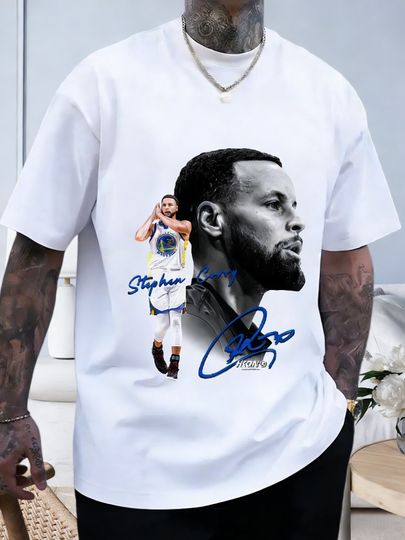 Stephen Curry Vintage Long Sleeve T-Shirt Unisex Pure Cotton Extra Oversized Comfy Streetwear Athletic Casual Basketball Tees
