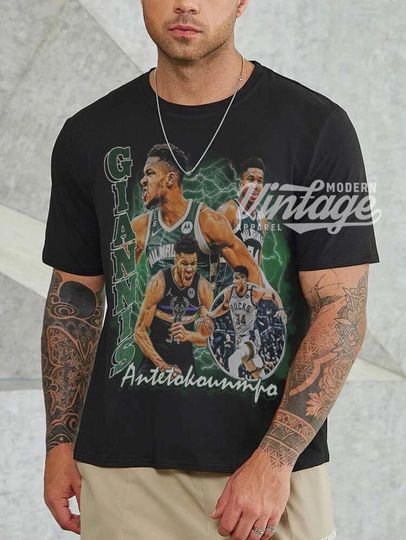 Giannis Antetoko Shirt Basketball shirt Classic 90s Graphic Tee Unisex Vintage Bootleg Gift Retro