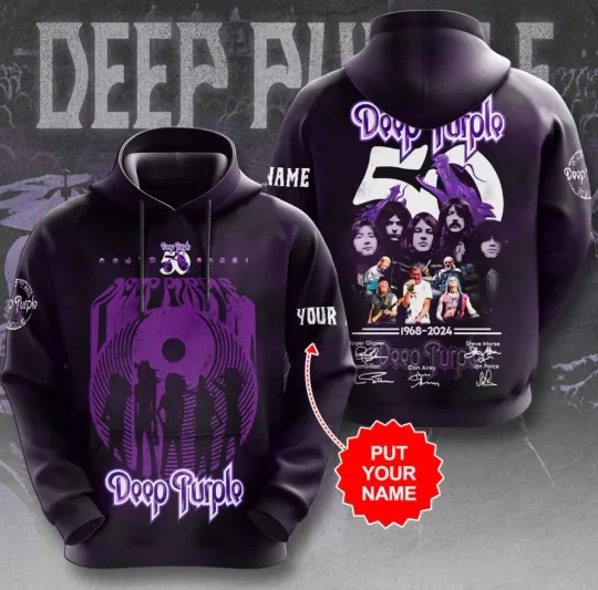 Hot Deep Purple 3D Hoodie, Perfect for Band Music Fans GLC062387