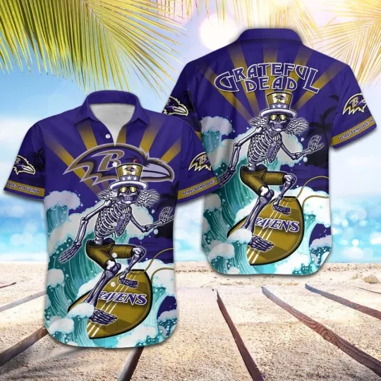 Discover Baltimore Football Team Ravenss Team Hawaiian Shirt