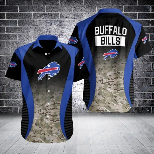 Discover Buffalo Football Team Billss Camo Aloha Hawaiian Shirt