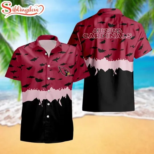 Discover Arizonna Football Team Cardinalss Fish Ocean Pattern Hawaiian Shirt