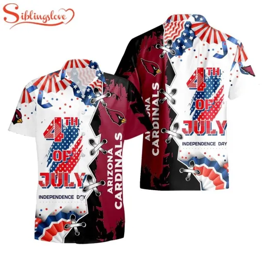 Discover Arizonna Football Team Cardinalss Forth Of July Hawaiian Shirt