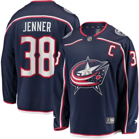 Discover Columbus Blue Jackets Boone Jenner #38 Fanatics Navy Home Breakaway NHL Jersey