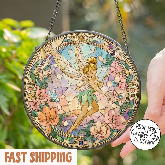 Discover Disney Tinkerbell Wildflower Suncatcher Window Hanging Home Decoration