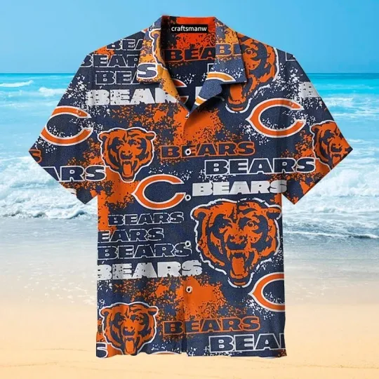 Discover Chicago Football Team Bearss Summer Hawaiian Shirt, Unisex Adults, Full Size S-5