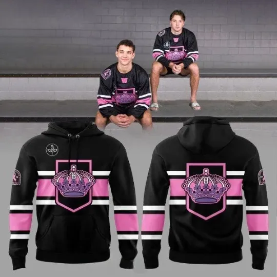 Discover 2026 Hockey Fan Pink Night Hoodie