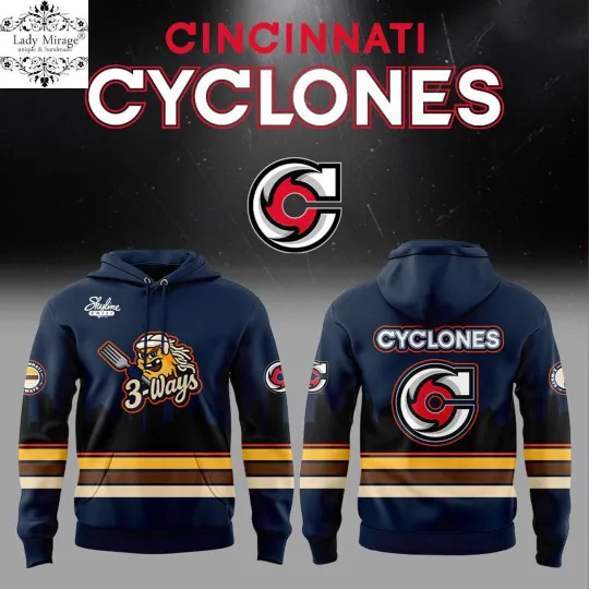 Discover Personalized Cincinnati Cyclones 3 Ways 2026 Hoodie