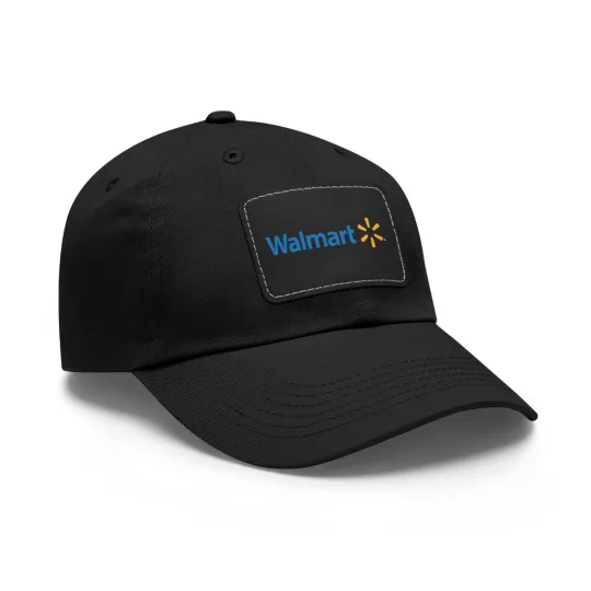 Walmart Dad Hat with Leather Patch Adjustable Cap