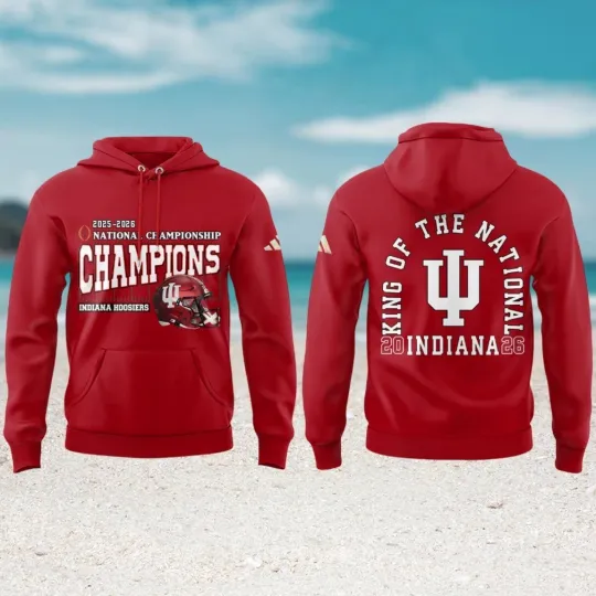 Discover Hoosiers 2026 King Of The National Champions Red Hoodie
