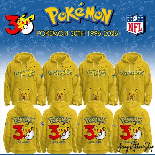 2026 football x Poke*mon 30th Anniversary 1996-2026 Hoodie
