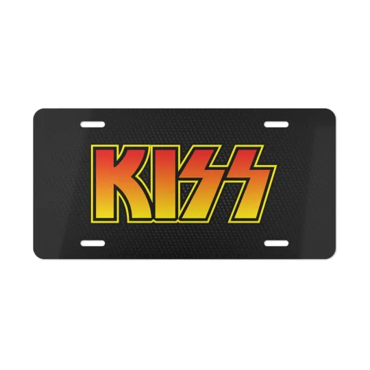 Discover KISS Band Car Front License Plate Tag Vanity Style - NEW