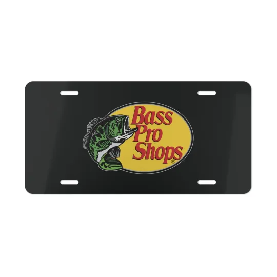 Discover Bass Pro Shops Car Front License Plate Tag Vanity Style – Auto Metal Aluminum