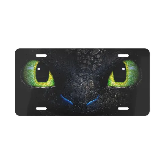 Discover Dragon Eyes How to Train | Toothless Car License Plate Tag Vanity Style Aluminum