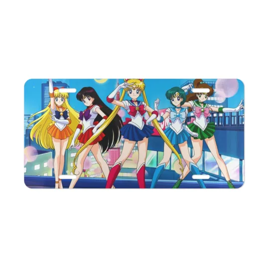 Discover Sailor Moon Car Front License Plate Tag Vanity Style - NEW