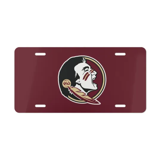 Discover Florida State Seminoles NCAA Car Front License Plate Tag Vanity – Metal Aluminum