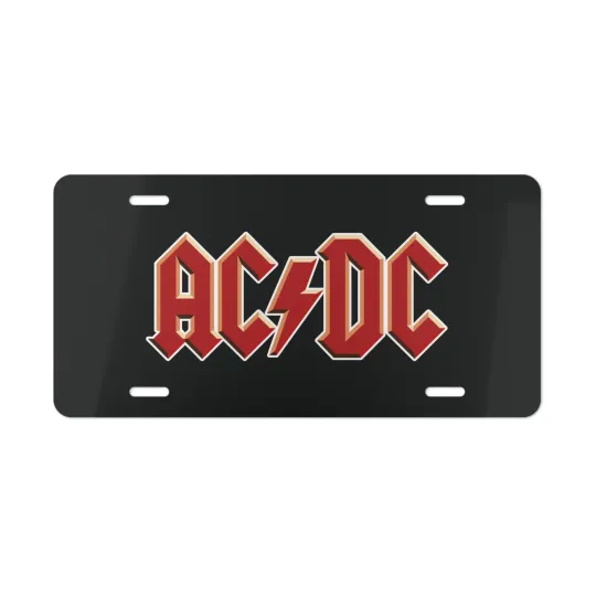 Discover AC-DC Car Front License Plate Tag Vanity Style – Auto Metal Aluminum