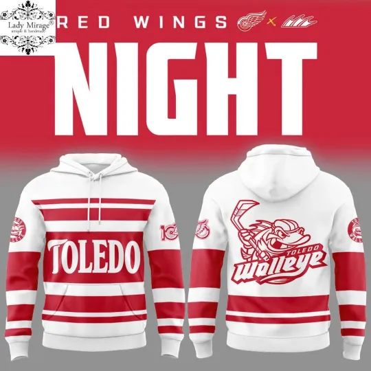 Discover Toledo Walleye x Detroit Red Wings Night Hoodie
