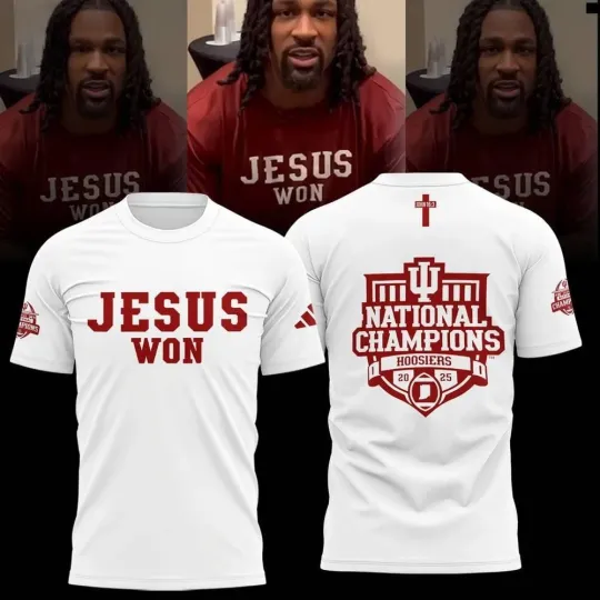 Discover Hoosiers Jesus Won 2026 National Champions Limited Edition 3D T-Shirt