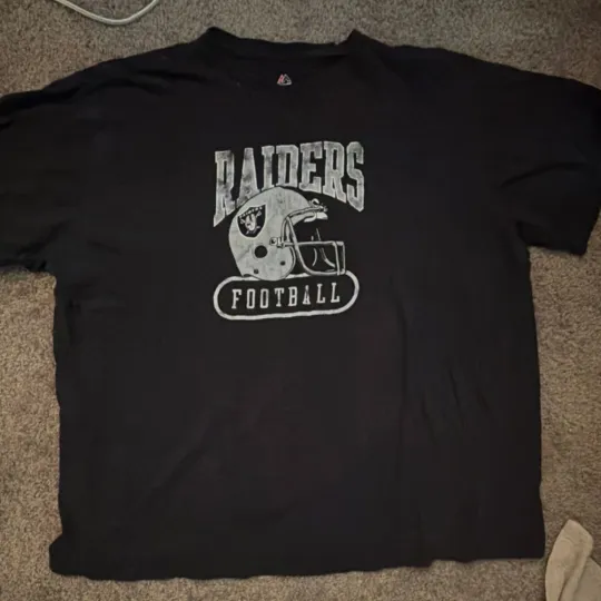 Discover Vintage Oakland Raiders football Black 4XL Football Shirt
