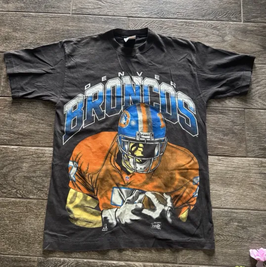 Vintage 1994 Riddell Denver Broncos John Elway football Shirt