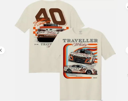Discover Justin Allgaier 2025 Traveller Whiskey Daytona Bound #40 Motorsports Double Sided T-Shirt