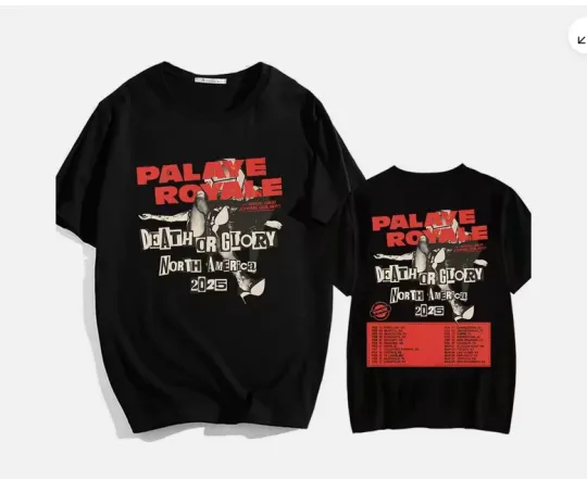 Discover Palaye Royale Death or Glory North America 2025 Double Sided T-Shirt for Fans