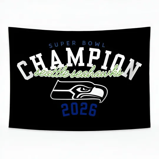 Seattle Seahawks Football House Flag