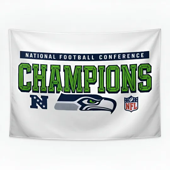 Seattle Seahawks Football House Flag