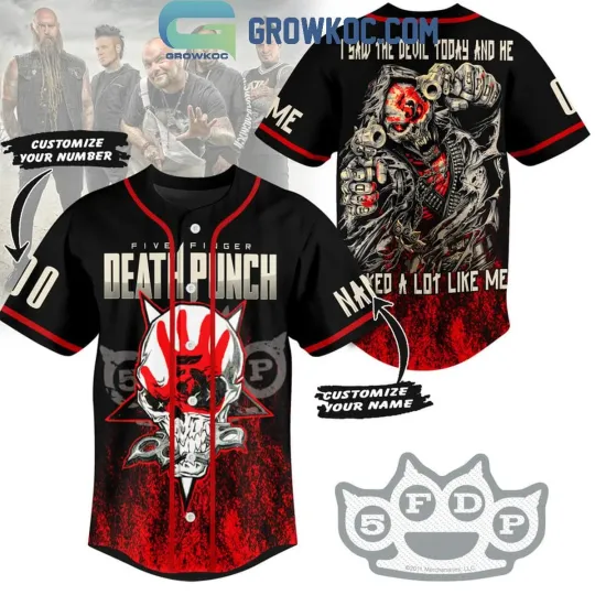 Five Finger Death Punch The Devil Is Like Me Personalized Baseball Jersey