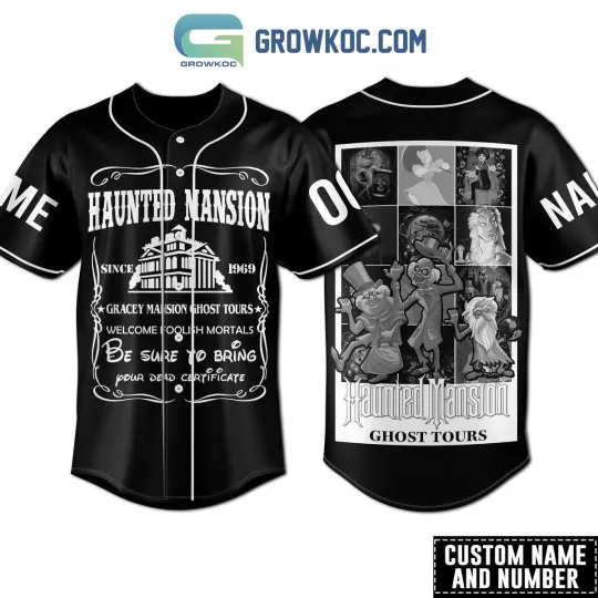 Discover Haunted Mansion Ghost Tours Personalized Baseball Jersey