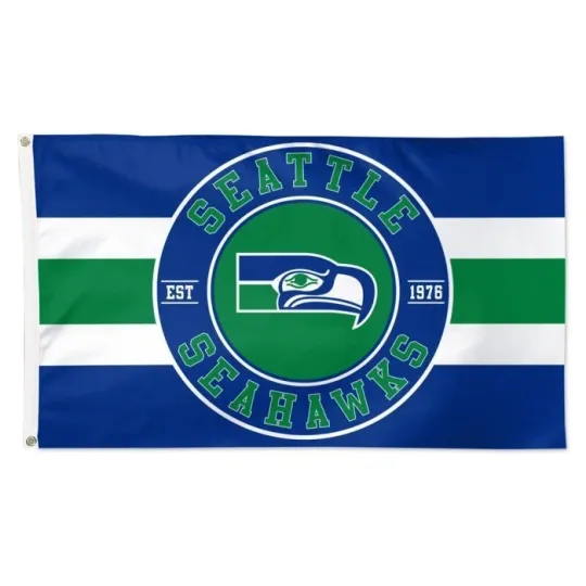 Seattle Seahawks Circle Logo House Flag