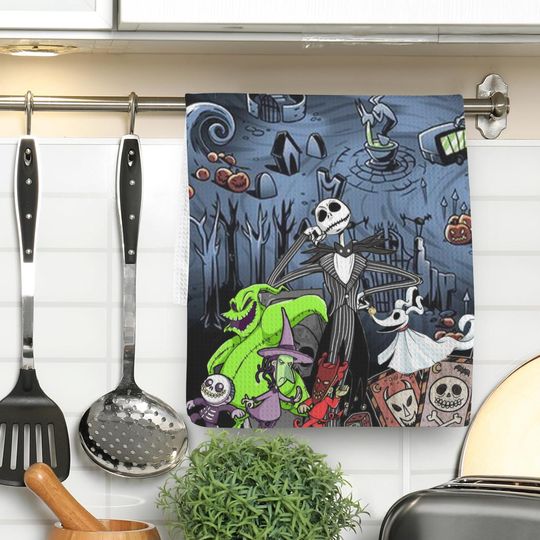 Discover The Nightmare Before Christmas Hand Towel, Funny Political Home Decor, Kitchen Towel