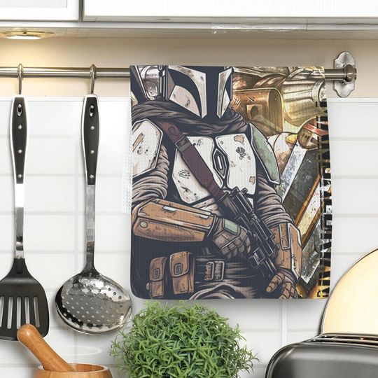 Discover The Mandalorian Hand Towel, Funny Political Home Decor, Kitchen Towel