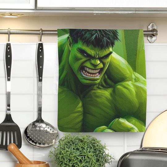 Hulk Hand Towel, Funny Political Home Decor, Kitchen Towel