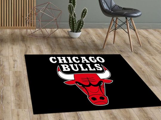 Chicago Bulls Area Rug Basketball Lover Gift Kids Room Decor Floor Mat