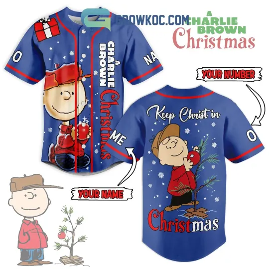 A Charlie Brown Christmas Keep Christ In Christmas Custom Name Baseball Jerse
