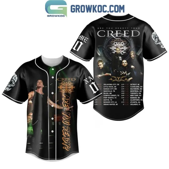 Discover Creed The Schedule Of 2024 Tour Personalized Baseball Jersey