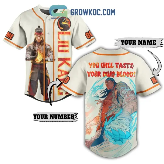 Discover Mortal Kombat Liu Kang You Will Taste Your Own Blood Personalized Baseball Jerse