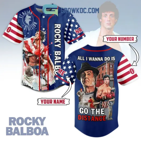 Discover Rocky Balboa Go The Distance Personalized Baseball Jersey