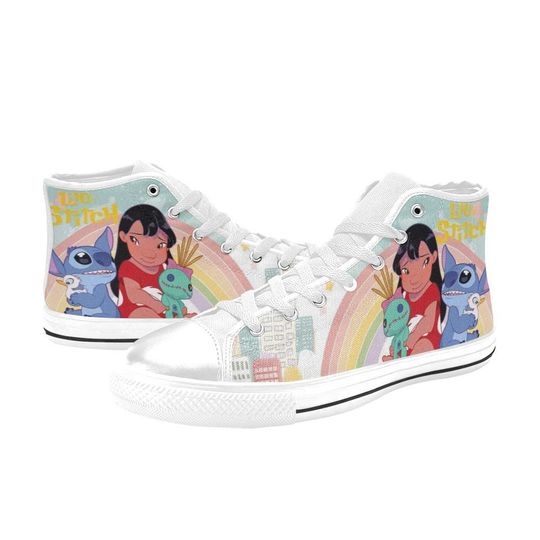 Discover Lilo And Stitch High Top Shoes Sneakers