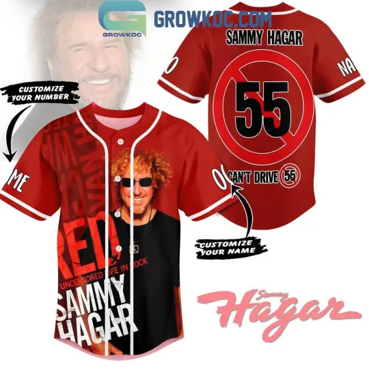 Discover Sammy Hagar Red My Uncensored Life in Rock Personalized Baseball Jersey
