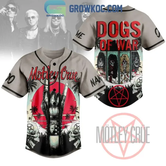 Discover Motley Crue Dogs Of War Personalized Baseball Jersey