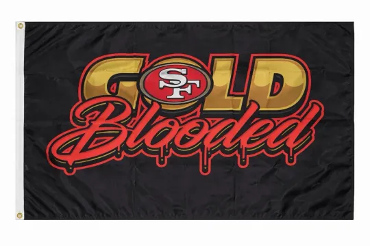San Francisco 49ers Football Gold House Flag