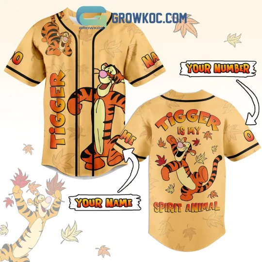 Discover Tigger Is My Spirit Animal Personalized Baseball Jersey