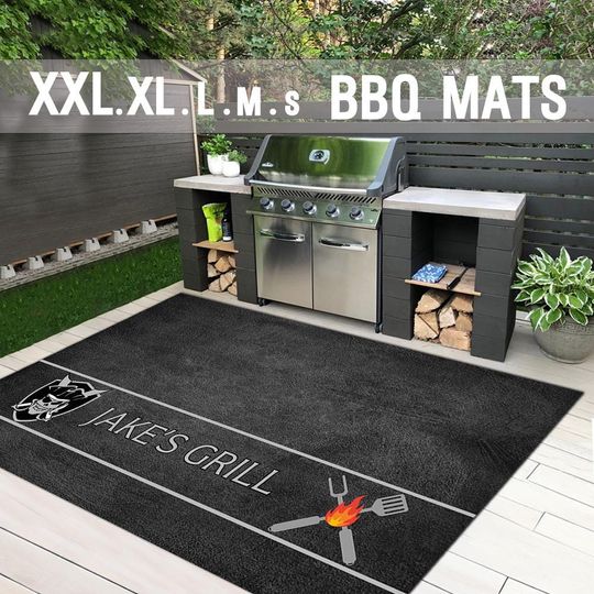 Discover Personalized Sports / College Grill Mat, Barbecue Mat, BBQ Mat, Father's Day Gift, Gift for Dad Grandpa Husband Grandad Backyard Porch GM17